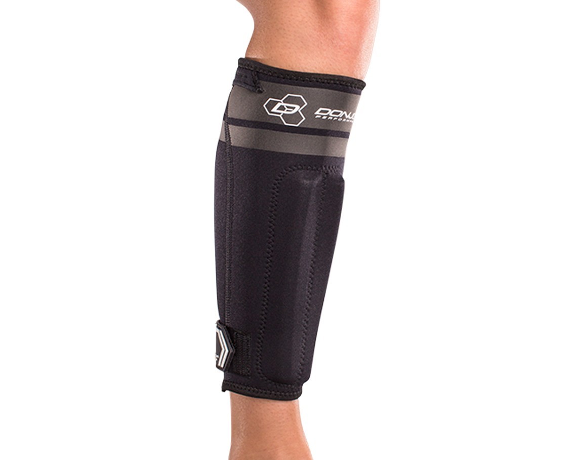 AnaForm Shin Splint Sleeve - Black - On-Skin - Front