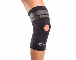 AnaForm 4MM Open Patella Knee Sleeve - On-Skin - Front - Black